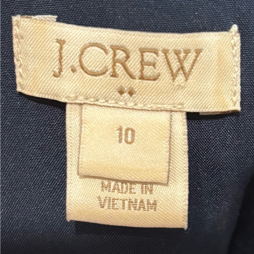 J Crew Sleeveless Twead Eyelet Sheath Office Dress Sz 10 Lined Rn77388 - Picture 7 of 10